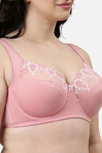 Buy Enamor Lightly Lined Wired High Coverage Super Support Bra - Silver  Lilac at Rs.1499 online