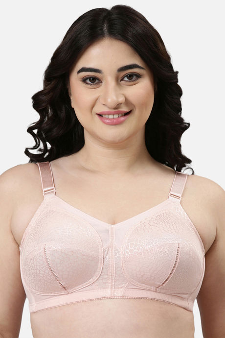 Enamor Lightly Lined Non-Wired Full Coverage Super Support Bra - Ink Grey