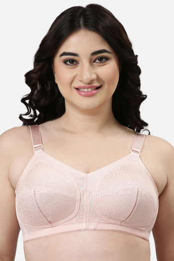 Buy Enamor Lightly Lined Non-Wired Full Coverage Super Support Bra - Pearl  at Rs.1449 online