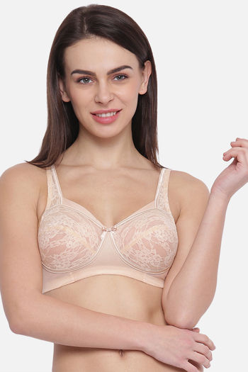 Buy Amante Lace Non Padded Non-Wired Full Coverage Super Support Bra at