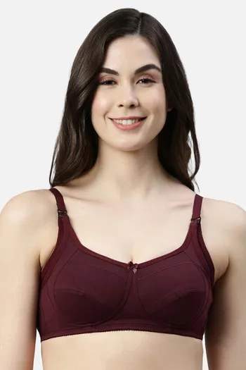 Buy Enamor Double Layered Non-Wired High Coverage Maternity / Nursing Bra -  Grapewine at Rs.949 online