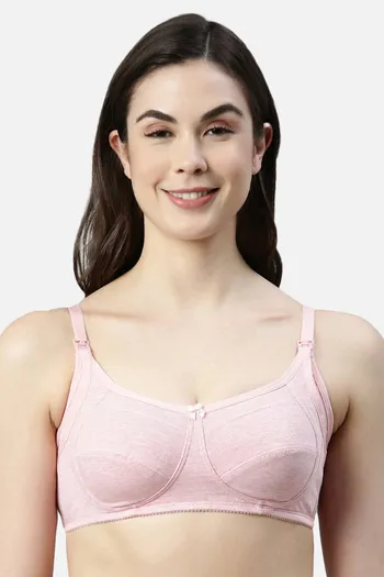 Buy Enamor Double Layered Non-Wired High Coverage Maternity / Nursing Bra - Orchid Melange