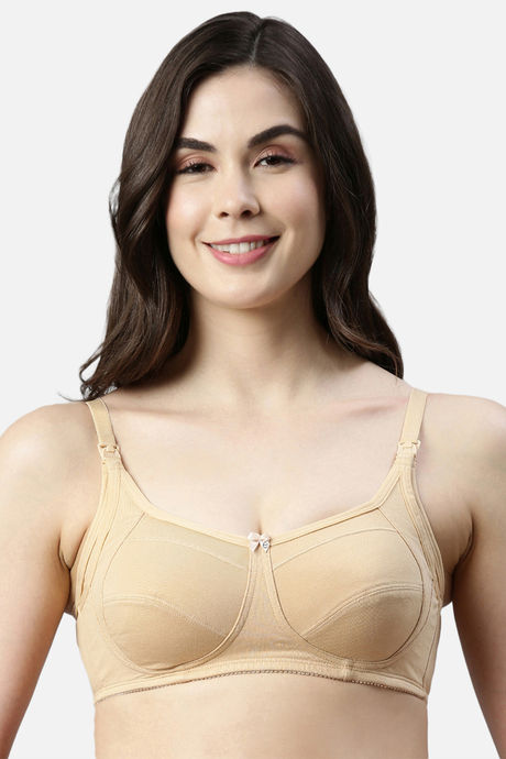 Buy Enamor Double Layered Non-Wired High Coverage Maternity / Nursing Bra -  Skin at Rs.949 online