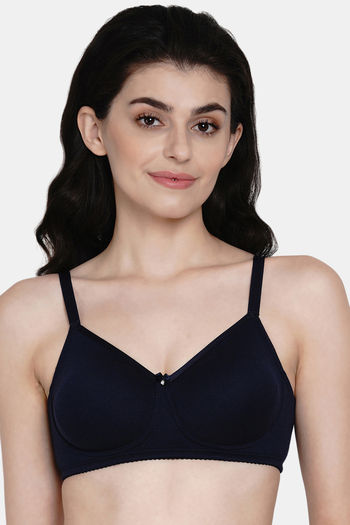 Buy Enamor Single Layered Non-Wired Full T-Shirt Bra - Eclipse at