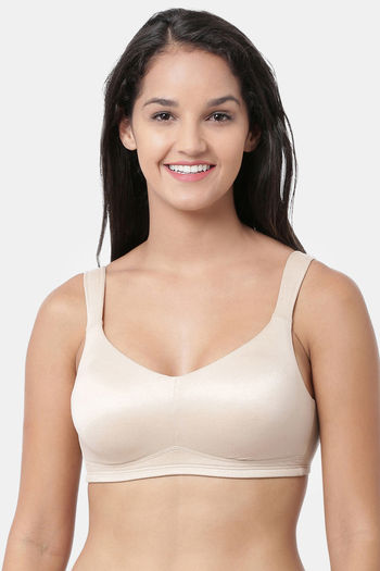 Buy Enamor Single Layered Non-Wired Full T-Shirt Bra - Nude at Rs.899 online