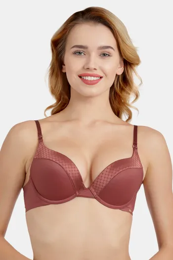 Buy Enamor Single Layered Wired Full Coverage Push-Up - Copper at