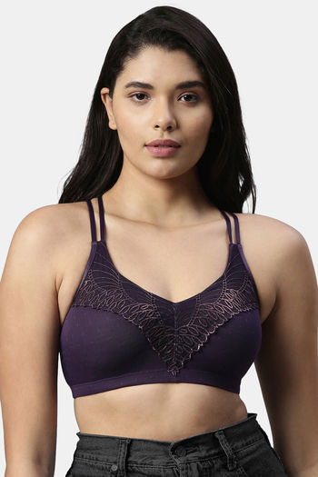 Buy Enamor Single Layered Non-Wired Full Bralette - Mysterioso at Rs.899  online