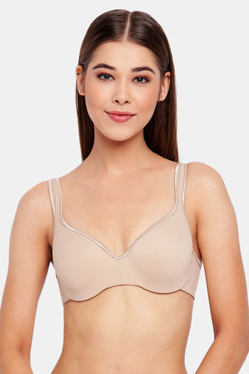 Buy Enamor Padded Wired Full Coverage T-Shirt Bra - Ink Grey at Rs.1399  online