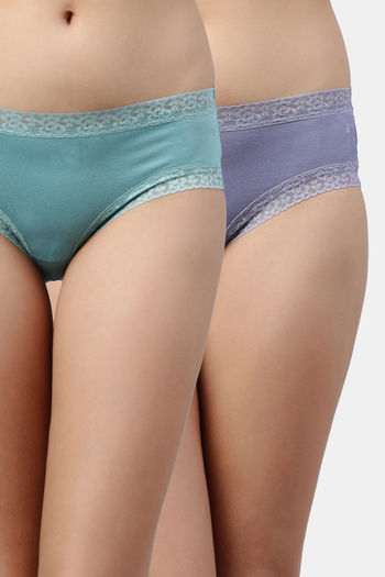 Enamor Women's Cotton Full Coverage & Low Waist Bikini Panty