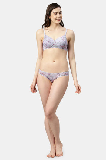 Enamor Low Rise Half Coverage Bikini Panty - Dainty Petal Print