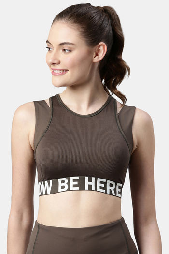 Buy Zelocity High Impact Quick Dry Sports Bra- Wild Dove at Rs.1496 online