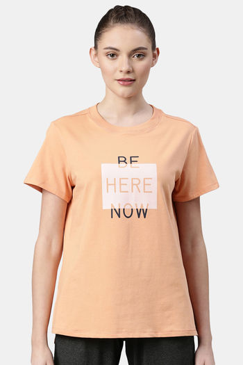 Buy Enamor Anti Odour Relaxed Top - Apricot Pie Be Here Now Graphic