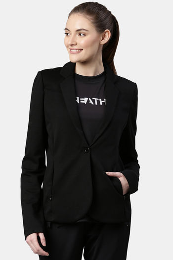 Buy Enamor Anti Microbial Fitted Jackets - Jet Black