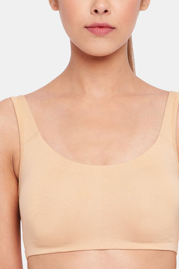 Alluring Peach Cotton Non-Padded Bras For Women at Rs 313.00