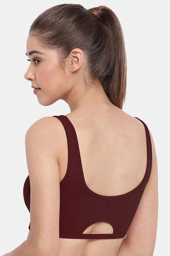 Buy Enamor Low Impact Sports Bra (Pack of 2) - Grapewine Skin at Rs.798  online