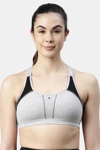 Buy Enamor A201-dry Fit Padded Wirefree Antimicrobial & Sweat Wicking  Sports Bra-jet Black Online