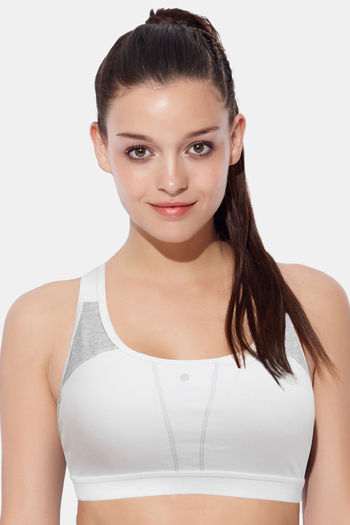 Buy Enamor Low Impact Sports Bra (Pack of 2) - White White at Rs