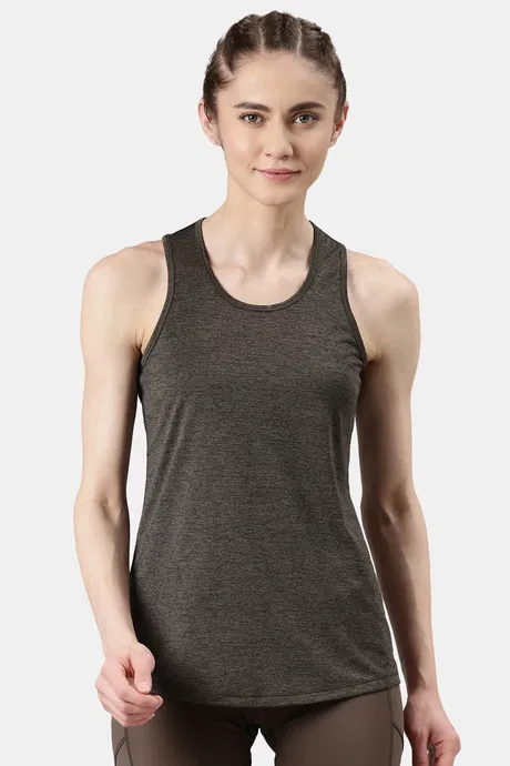 Buy Enamor Snug Fitted Tank - Olive Mel Active Reflective at Rs.549 online