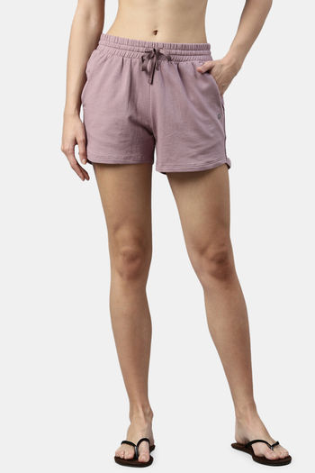 Buy Enamor Cotton Shorts - Mauve Pink