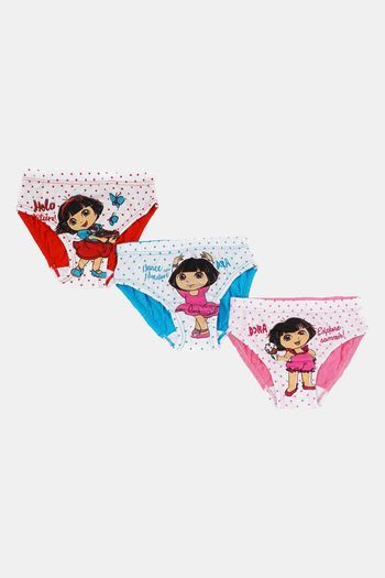 Buy Red Rose Girls Medium Rise Full Coverage Hipster Panty (Pack of 3) -  Assorted at Rs.372 online