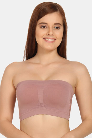 Buy Innocence Single Layered Non-Wired Full Coverage Tube Bra - Dirty Pink