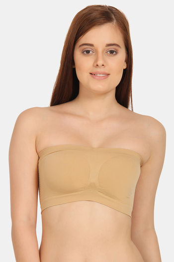 Buy Innocence Single Layered Non-Wired Full Coverage Tube Bra - Brown