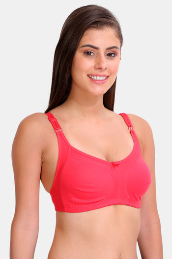 Buy Innocence Double Layered Non-Wired Full Coverage Minimiser Bra - Coral  at Rs.420 online