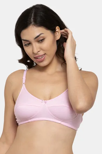 Buy Innocence Single Layered Non-Wired Full Coverage T-Shirt Bra - Pink at  Rs.560 online