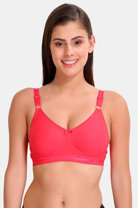 Buy Innocence Double Layered Non-Wired Full Coverage Minimiser Bra - Pink  at Rs.448 online
