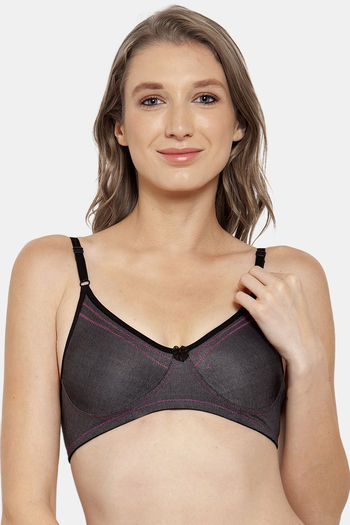 Buy Innocence Double Layered Non-Wired Full Coverage T-Shirt Bra - Black at  Rs.300 online