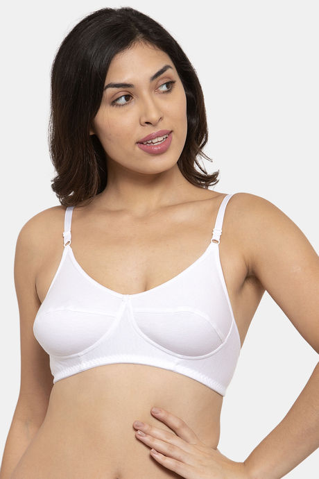 Buy Innocence Single Layered Non-Wired Full Coverage T-Shirt Bra - White at  Rs.298 online