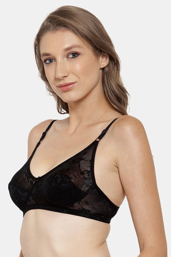Buy Innocence Single Layered Non-Wired Full Coverage Lace Bra