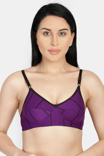 Buy Innocence Single Layered Non-Wired Full Coverage T-Shirt Bra - Blue