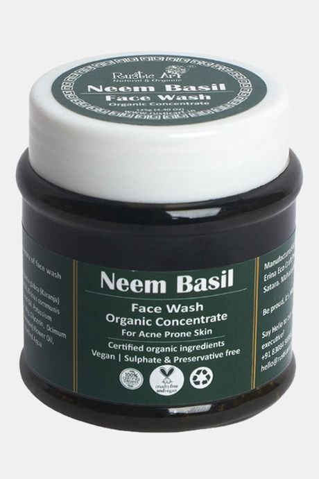 Buy Rustic Art Organic Neem Basil Face Wash Concentrate 125 g at