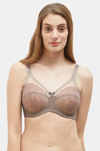 Wacoal Single Layered Wired Full Coverage Lace Bra - Naturally Nude