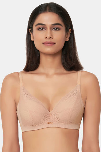 Buy Wacoal Padded Wired 3/4Th Coverage Lace Bra - Brawn at Rs.678 online