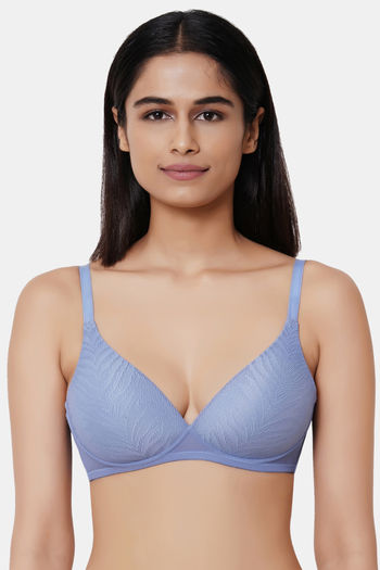 Buy Wacoal Single Layered Non Wired Full Coverage Lace Bra - Dusty