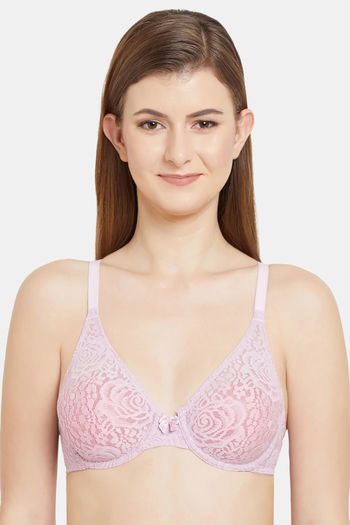 Buy Wacoal Single Layered Wired Full Coverage Lace Bra - Lavender