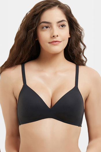 Buy Zivame Beautiful Basics Padded Non Wired 3/4th Coverage T-Shirt Bra -  Sargasso Sea at Rs.687 online