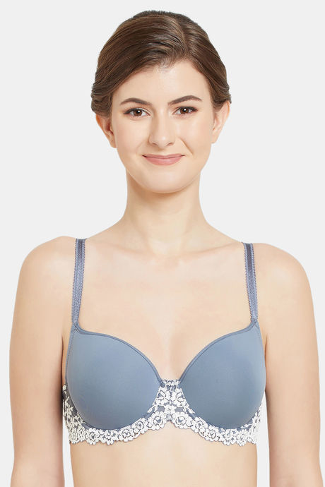 Buy Wacoal Embrace Lace Non Padded Non Wired Bra Blue Online