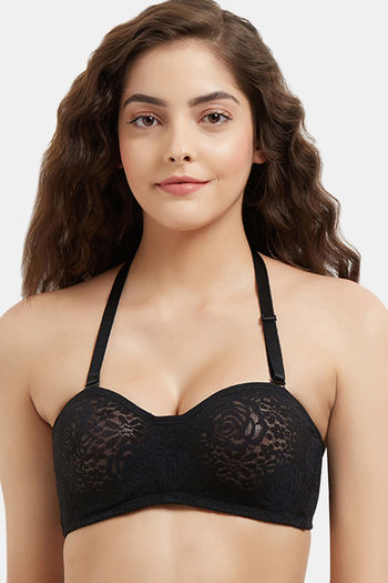 Buy Wacoal Single Layered Wired 3/4Th Coverage Lace Bra - Black at Rs.3999  online