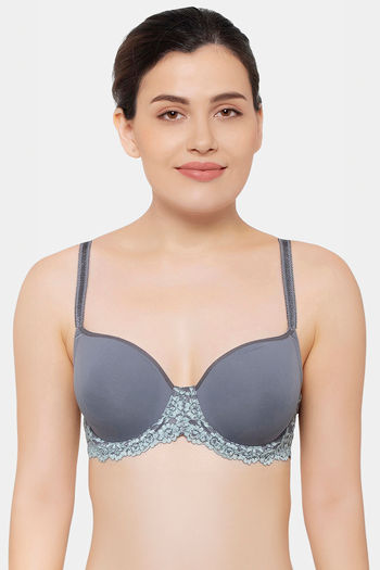 Buy Wacoal Padded Wired 3/4Th Coverage Lace Bra - Quiet Shade Ether