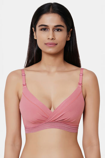 pink nursing bra