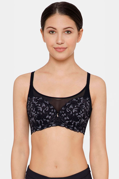 Lace and Mesh Bandeau Bra with underwire Black Dream - Yamamay