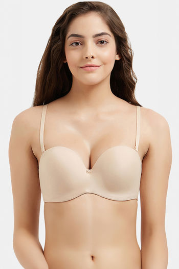 Buy Wacoal Nylon Non Padded Underwired Solid/Plain Bra -855213 - Nude Online