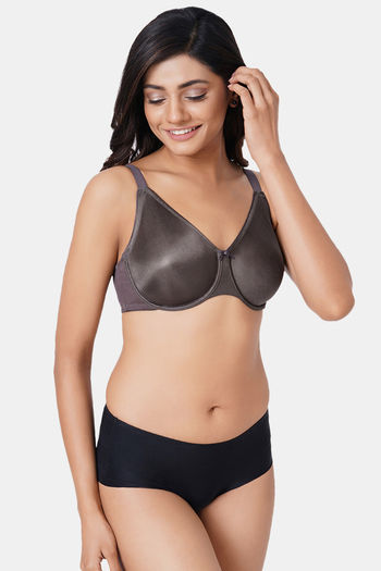 Buy Wacoal Single Layered Non-Wired Full Coverage T-Shirt Bra - Grey at  Rs.1080 online