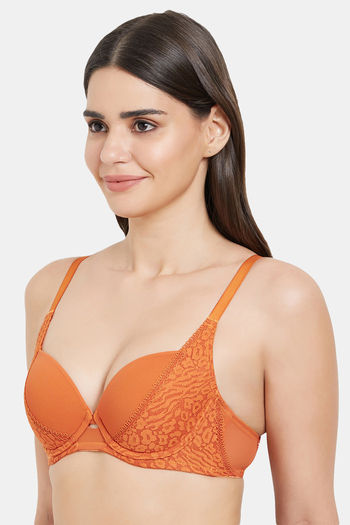 Buy Wacoal Single Layered Wired Full Coverage Lace Bra - Brown at Rs.2999  online