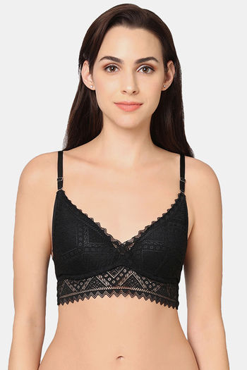 Buy Maroon Clothing Padded Non Wired Medium Coverage Bralette - Olive at  Rs.518 online