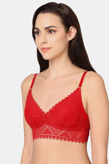 Buy Wacoal Padded Non-Wired Medium Coverage Bralette - Red at Rs.1959  online