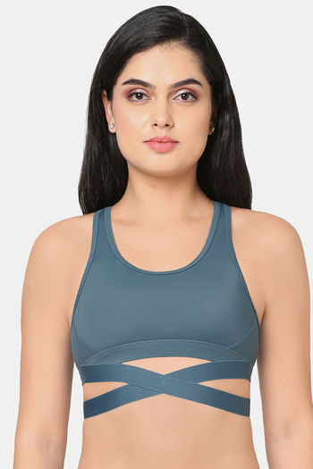 Buy Wacoal Padded Non-Wired Full Coverage Super Support Bra - Bluish Grey  at Rs.2350 online